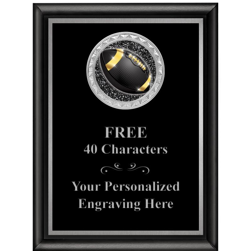 6X8 BLK SHINY EXEC INS PLQ SV