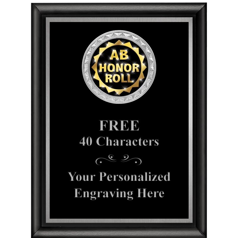 6X8 BLK SHINY EXEC INS PLQ SV