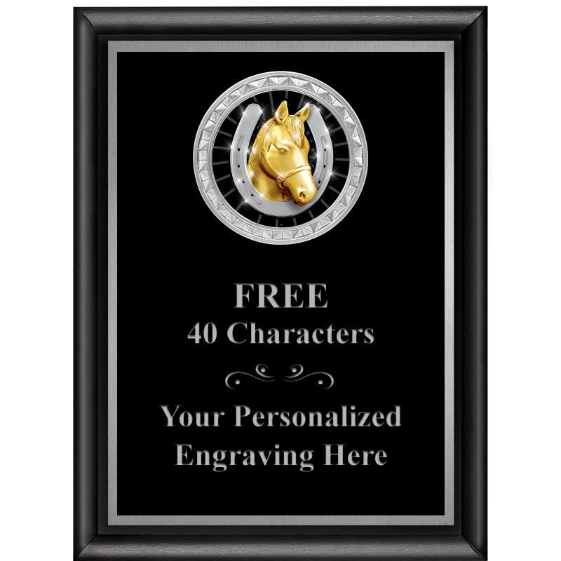 6X8 BLK SHINY EXEC INS PLQ SV