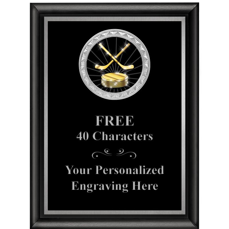 6X8 BLK SHINY EXEC INS PLQ SV