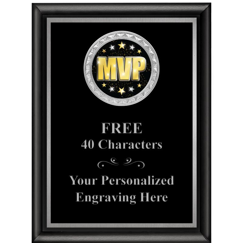 6X8 BLK SHINY EXEC INS PLQ SV