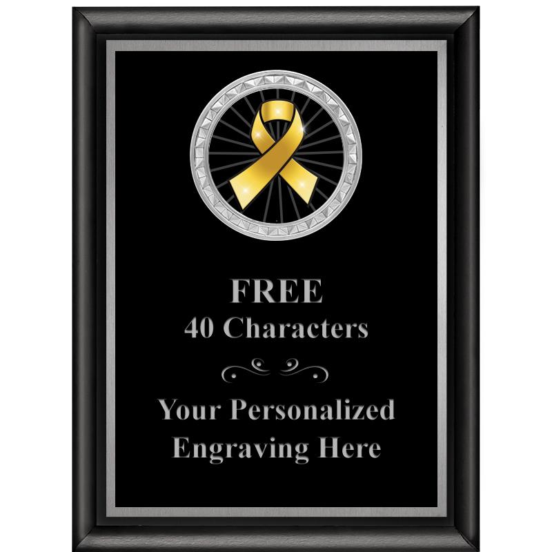 6X8 BLK SHINY EXEC INS PLQ SV