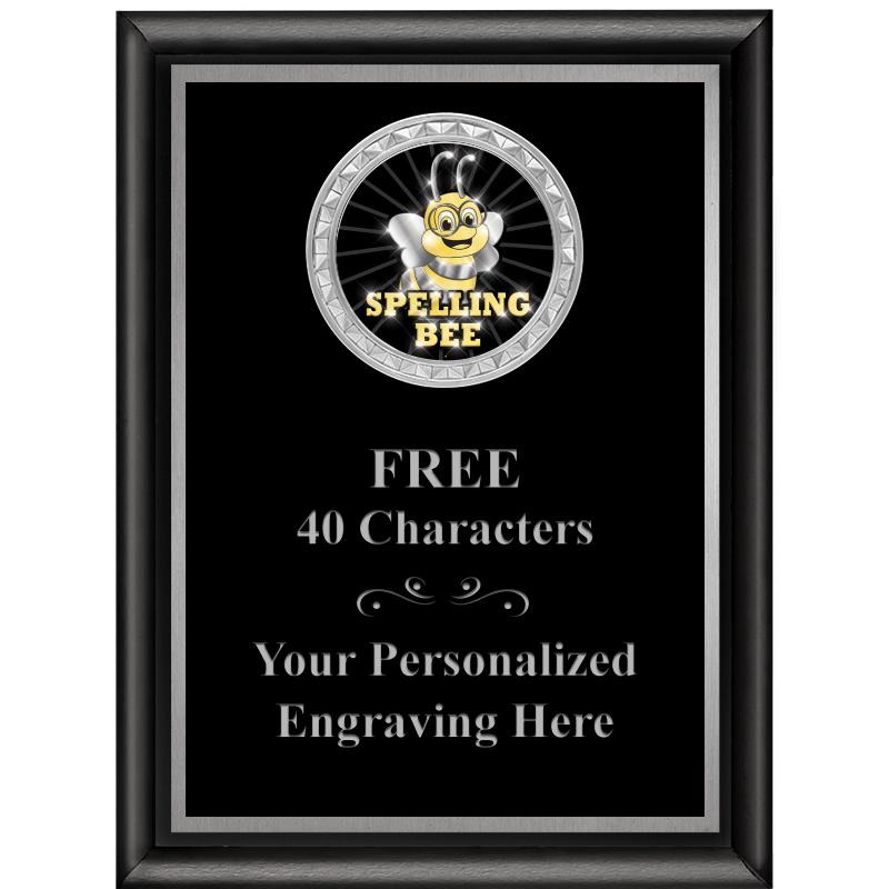 6X8 BLK SHINY EXEC INS PLQ SV