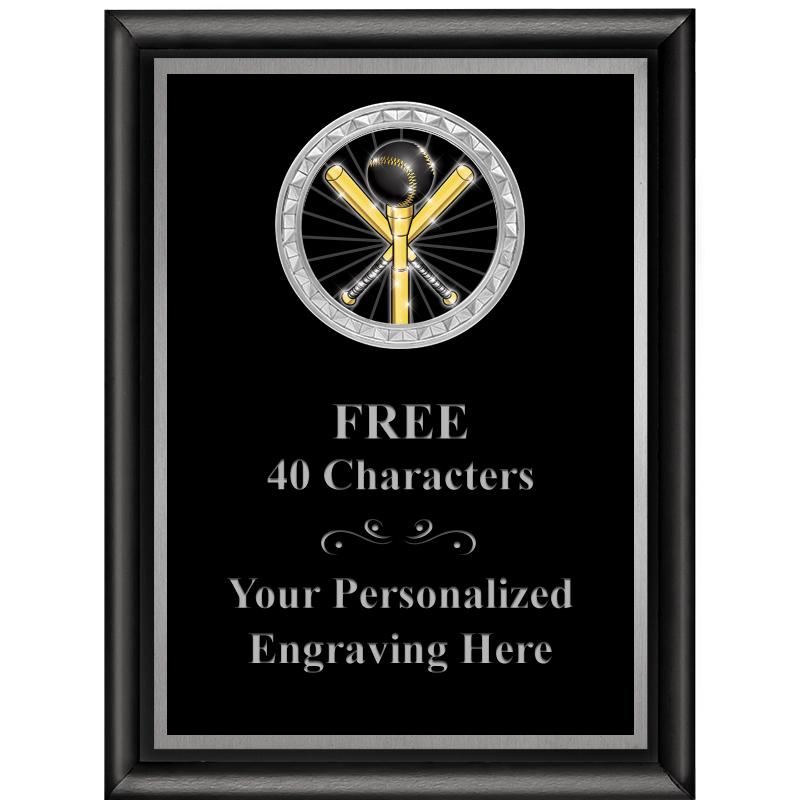 6X8 BLK SHINY EXEC INS PLQ SV