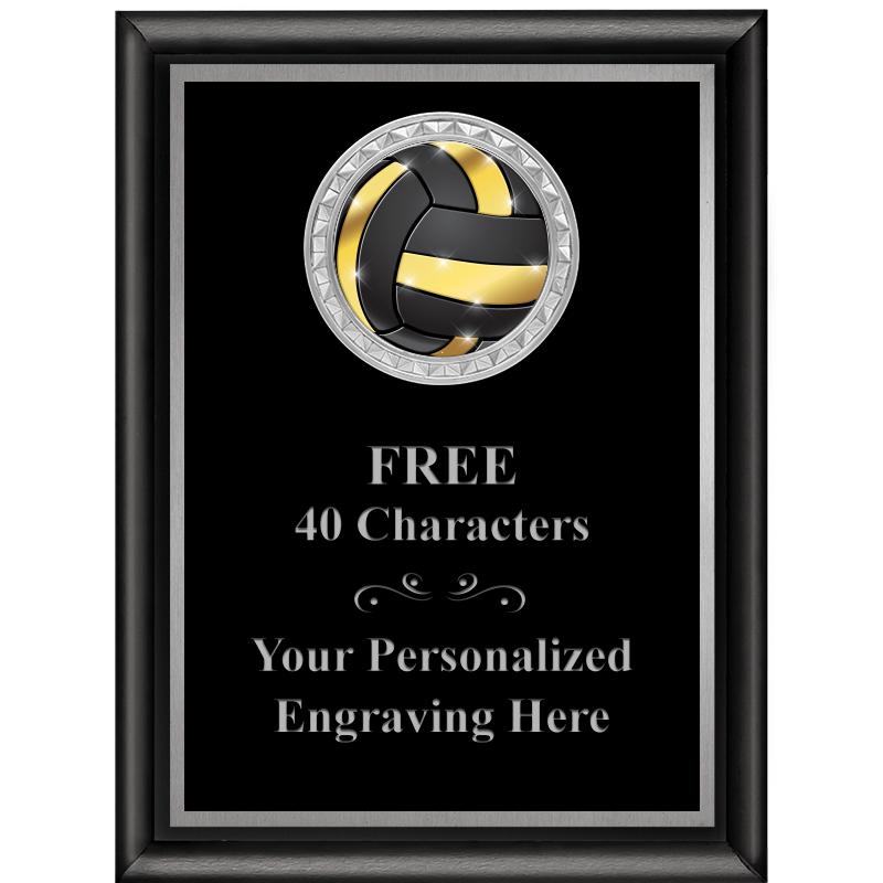 6X8 BLK SHINY EXEC INS PLQ SV