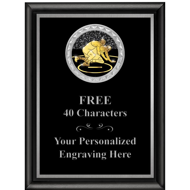 6X8 BLK SHINY EXEC INS PLQ SV