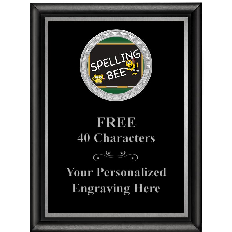 6X8 BLK SHINY EXEC INS PLQ SV