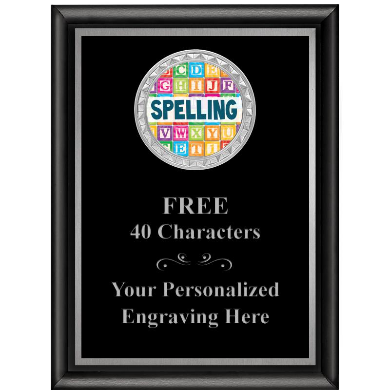 6X8 BLK SHINY EXEC INS PLQ SV