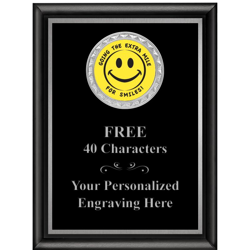 6X8 BLK SHINY EXEC INS PLQ SV