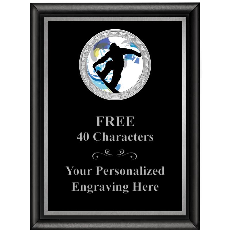 6X8 BLK SHINY EXEC INS PLQ SV