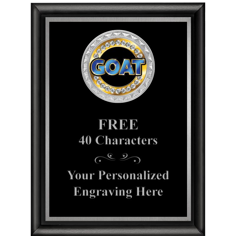 6X8 BLK SHINY EXEC INS PLQ SV