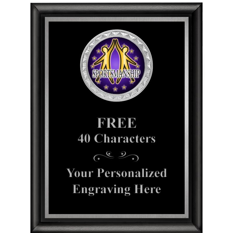 6X8 BLK SHINY EXEC INS PLQ SV