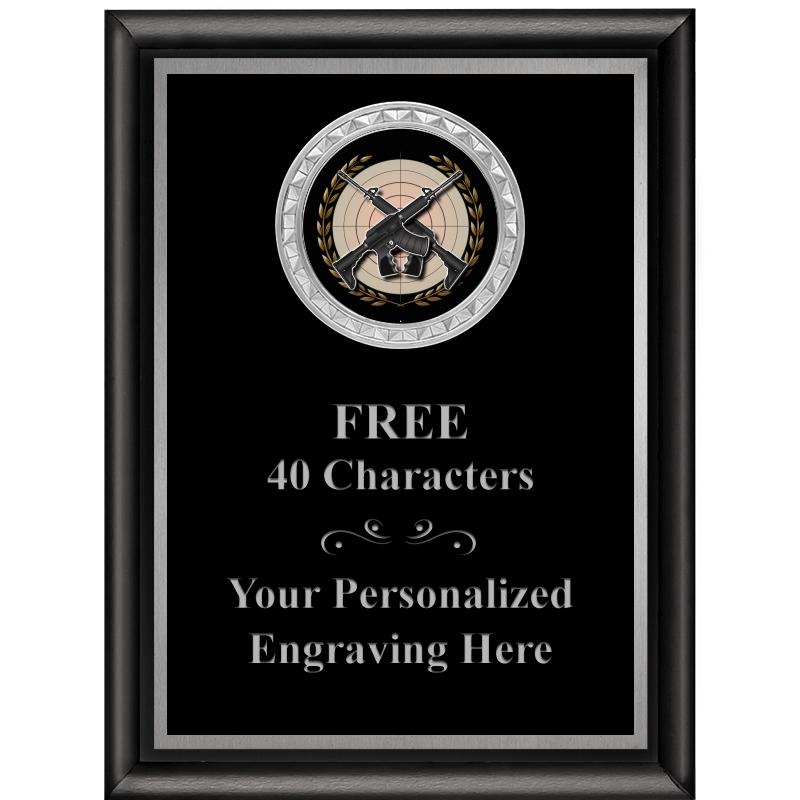 6X8 BLK SHINY EXEC INS PLQ SV