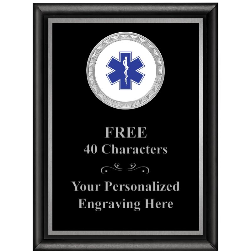 6X8 BLK SHINY EXEC INS PLQ SV