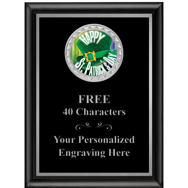 6X8 BLK SHINY EXEC INS PLQ SV