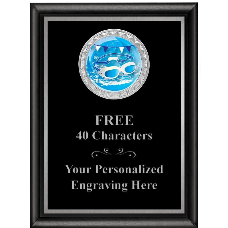 6X8 BLK SHINY EXEC INS PLQ SV