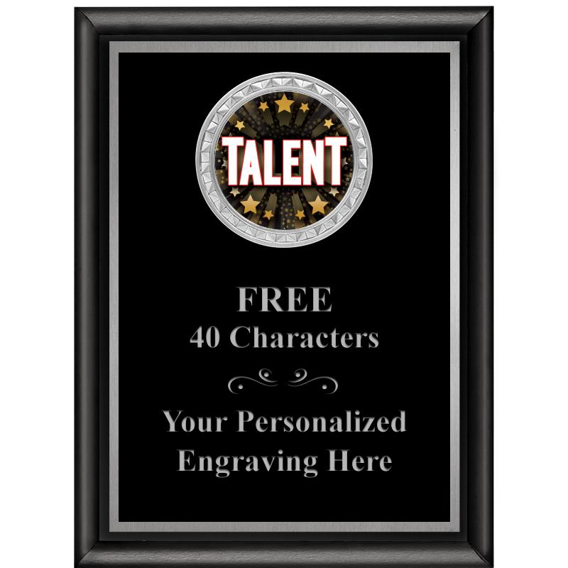 6X8 BLK SHINY EXEC INS PLQ SV