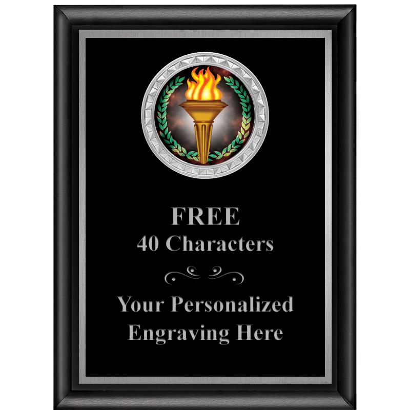 6X8 BLK SHINY EXEC INS PLQ SV