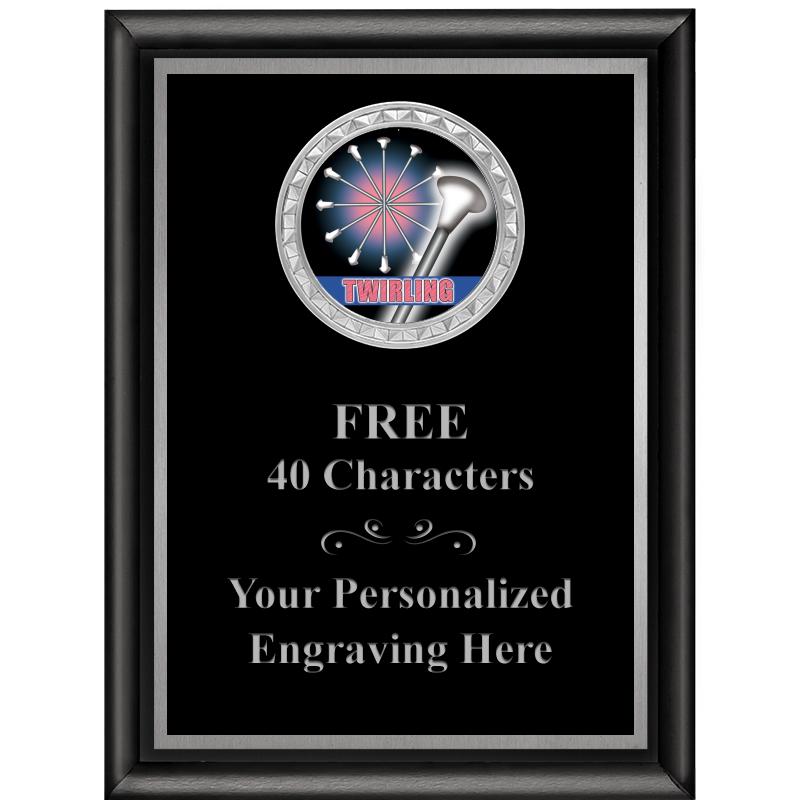 6X8 BLK SHINY EXEC INS PLQ SV