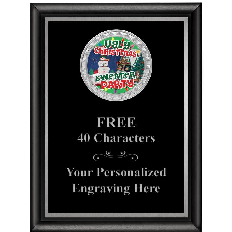 6X8 BLK SHINY EXEC INS PLQ SV