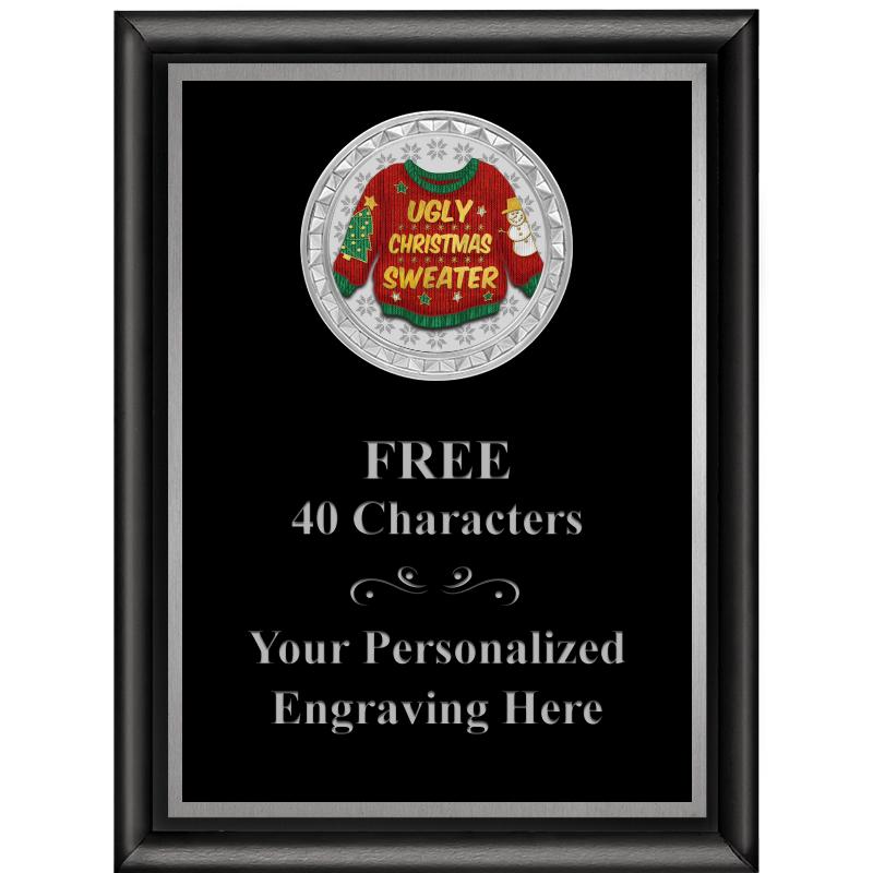 6X8 BLK SHINY EXEC INS PLQ SV