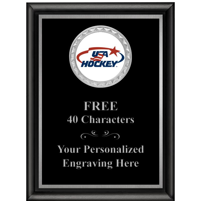 6X8 BLK SHINY EXEC INS PLQ SV