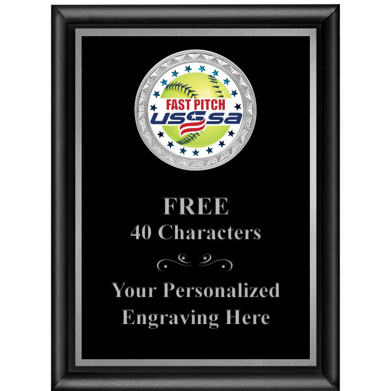 6X8 BLK SHINY EXEC INS PLQ SV