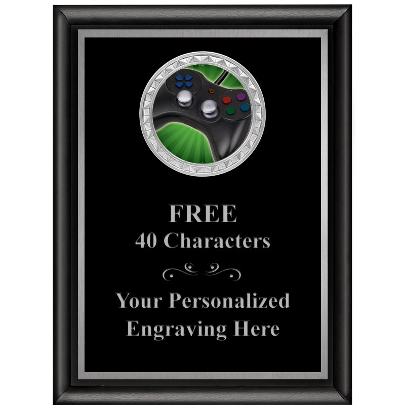 6X8 BLK SHINY EXEC INS PLQ SV