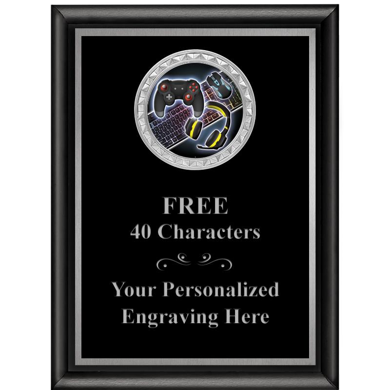 6X8 BLK SHINY EXEC INS PLQ SV