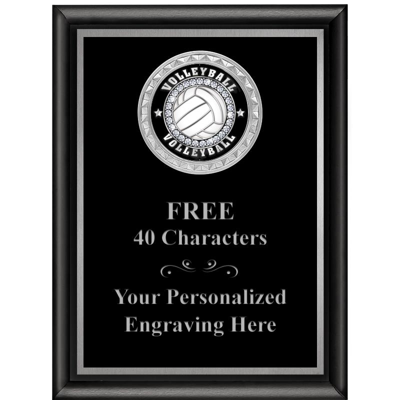 6X8 BLK SHINY EXEC INS PLQ SV