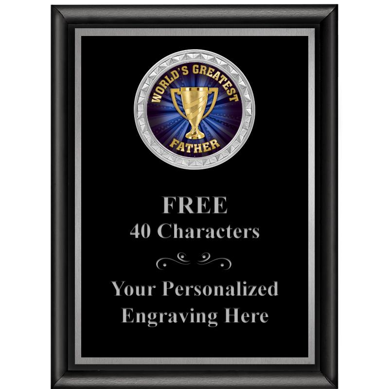 6X8 BLK SHINY EXEC INS PLQ SV