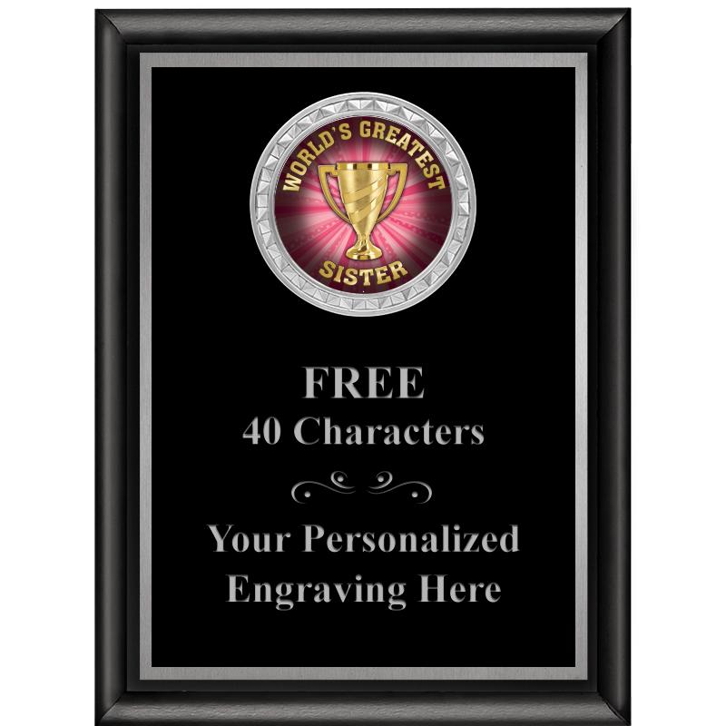 6X8 BLK SHINY EXEC INS PLQ SV