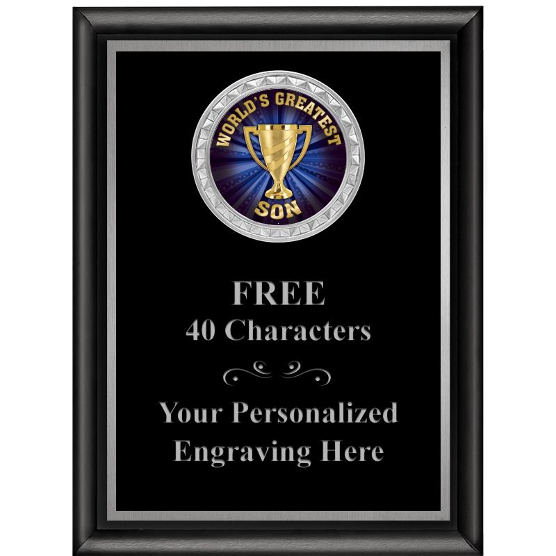 6X8 BLK SHINY EXEC INS PLQ SV