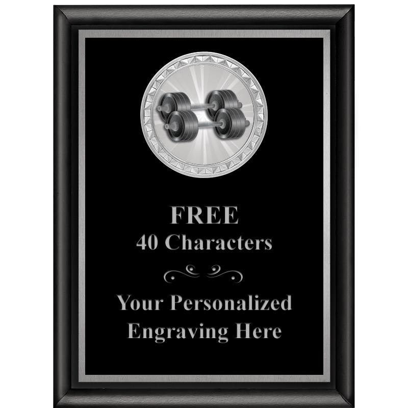 6X8 BLK SHINY EXEC INS PLQ SV