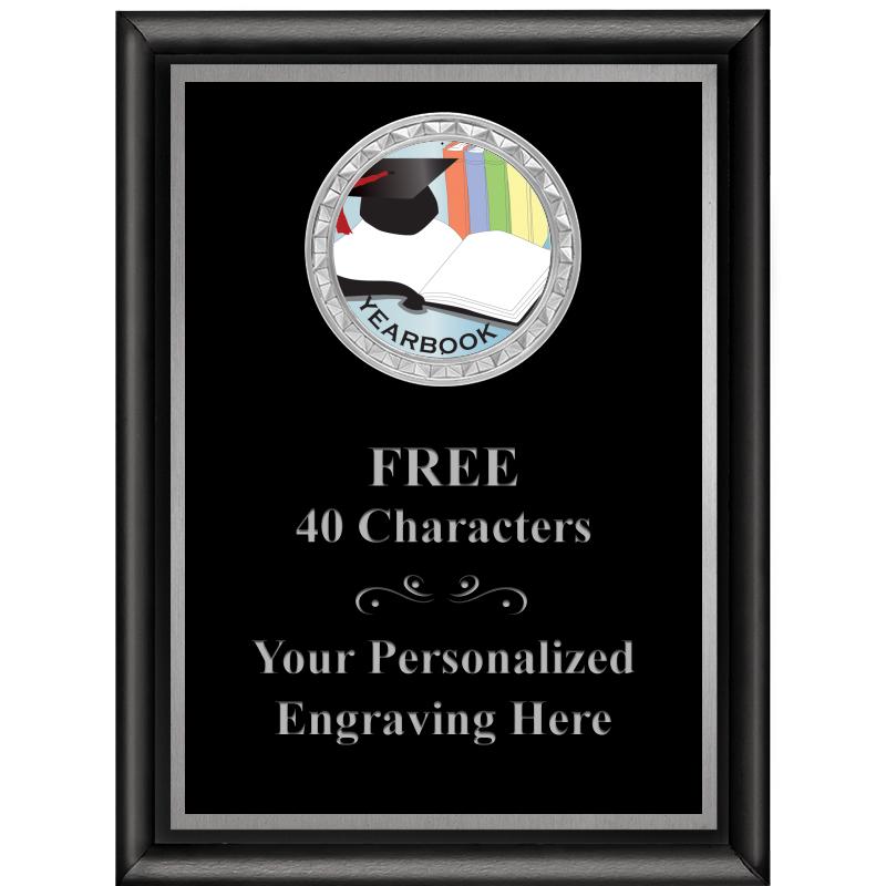 6X8 BLK SHINY EXEC INS PLQ SV