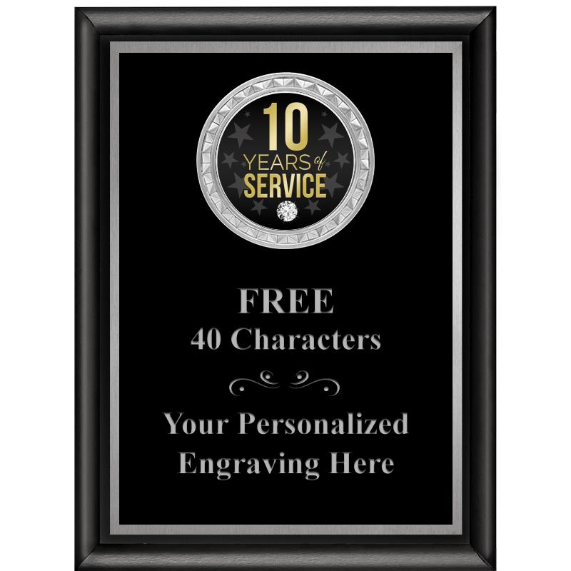 6X8 BLK SHINY EXEC INS PLQ SV