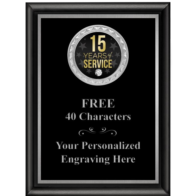 6X8 BLK SHINY EXEC INS PLQ SV