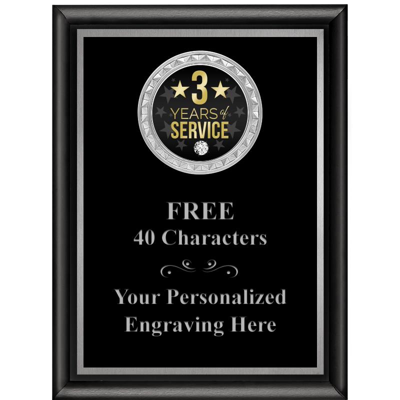 6X8 BLK SHINY EXEC INS PLQ SV