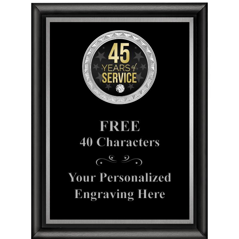 6X8 BLK SHINY EXEC INS PLQ SV