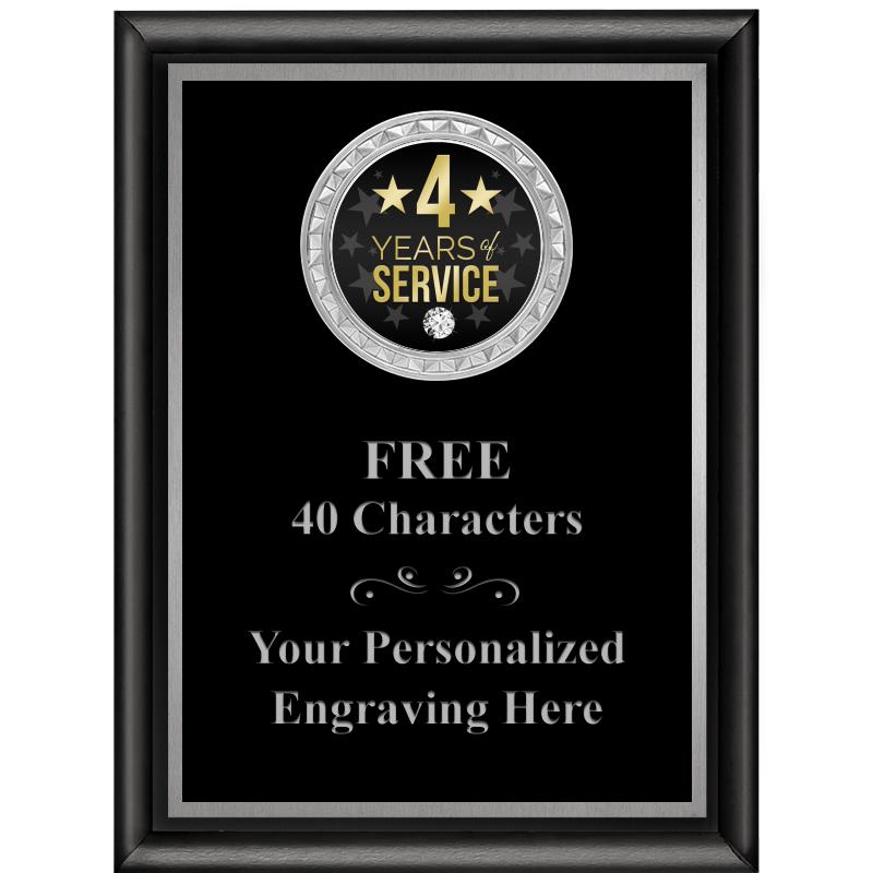 6X8 BLK SHINY EXEC INS PLQ SV