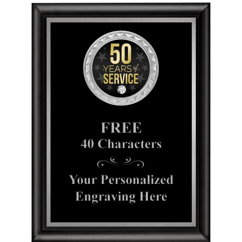 6X8 BLK SHINY EXEC INS PLQ SV