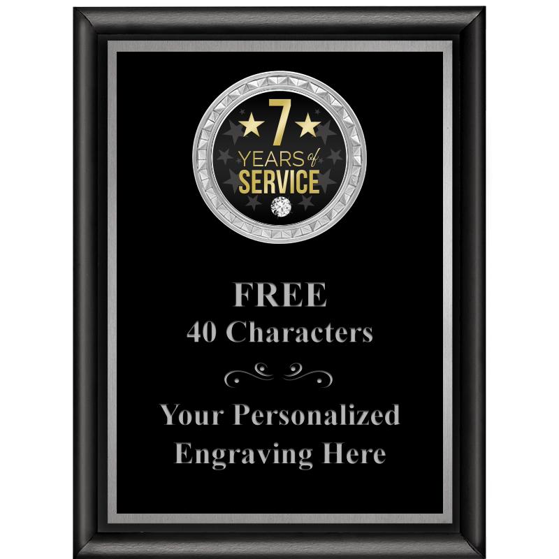 6X8 BLK SHINY EXEC INS PLQ SV