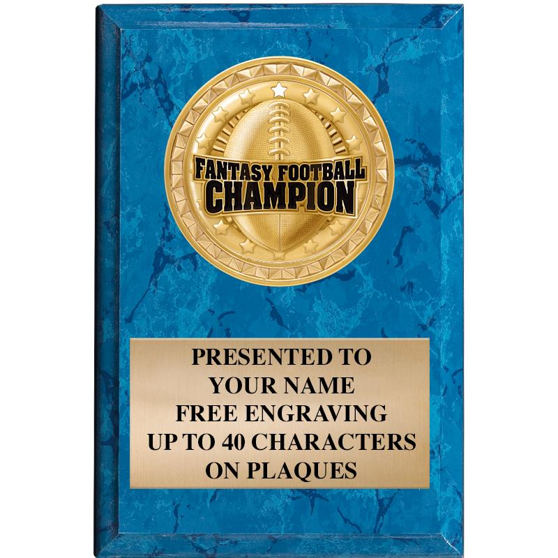 4" X 6" BLUE MBL INSERT PLQ