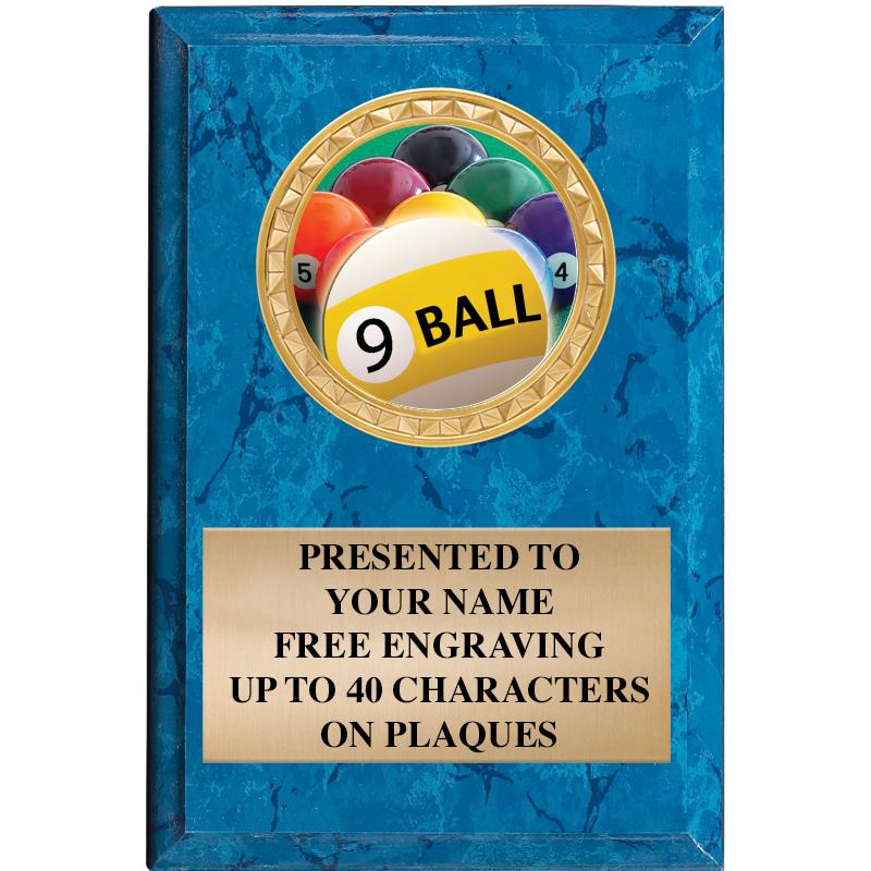 4" X 6" BLUE MBL INSERT PLQ