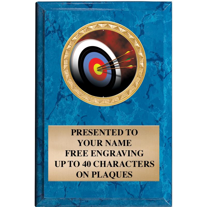 4" X 6" BLUE MBL INSERT PLQ