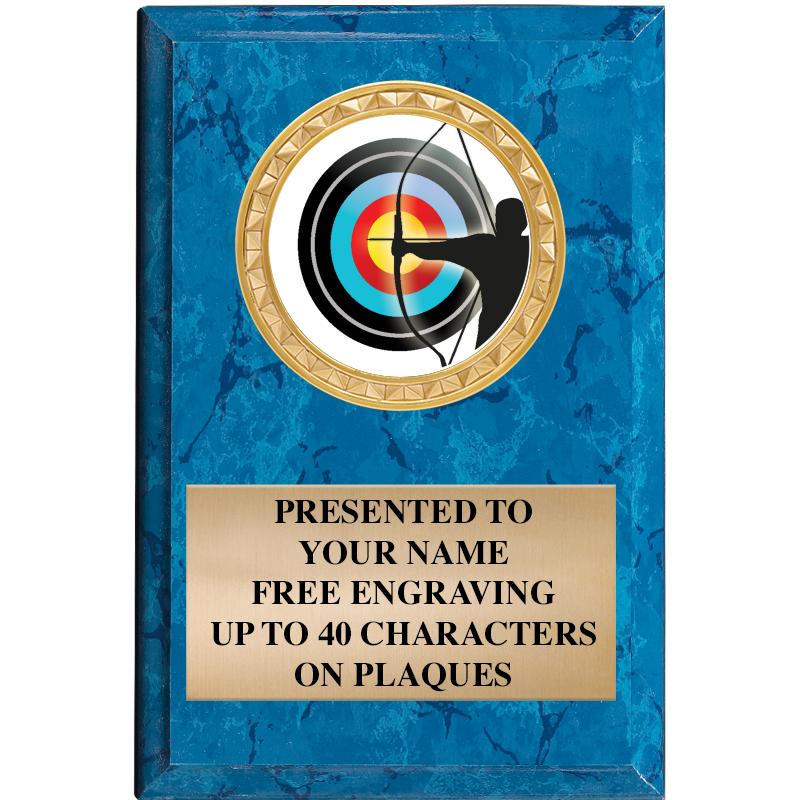 4" X 6" BLUE MBL INSERT PLQ