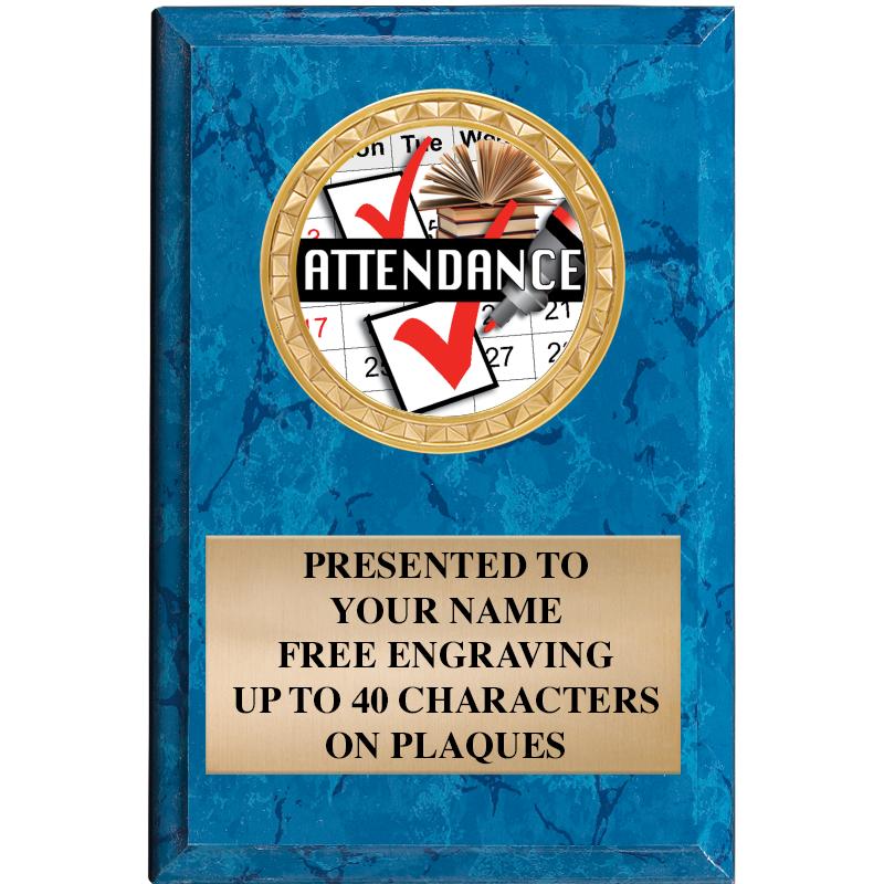 4" X 6" BLUE MBL INSERT PLQ