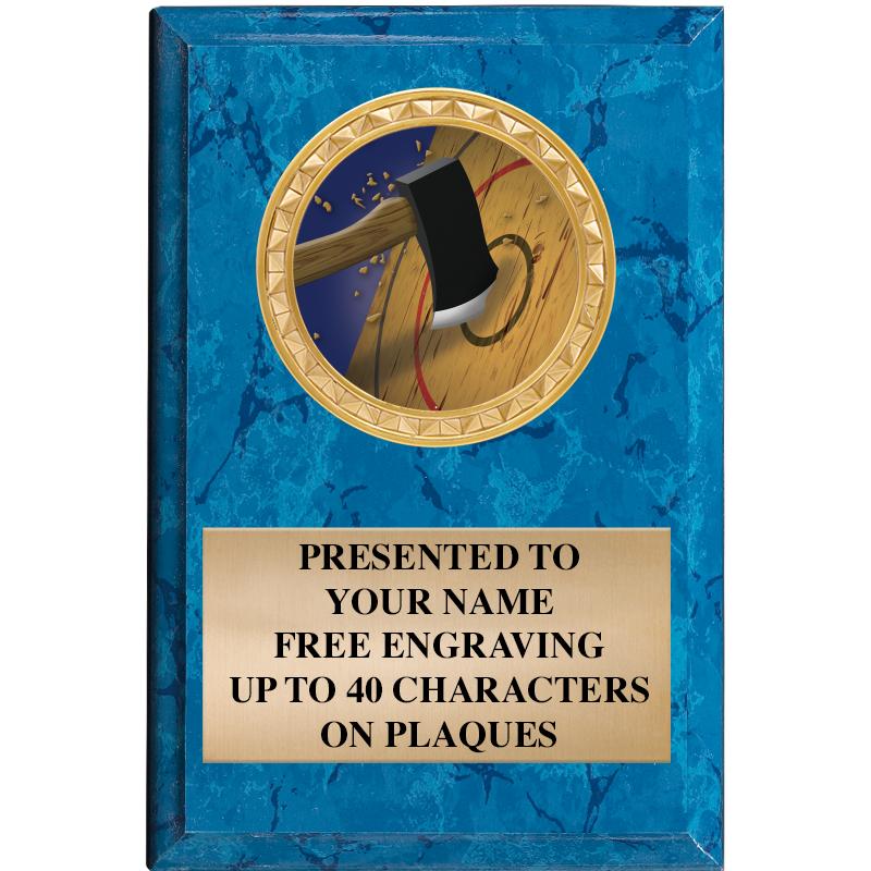 4" X 6" BLUE MBL INSERT PLQ