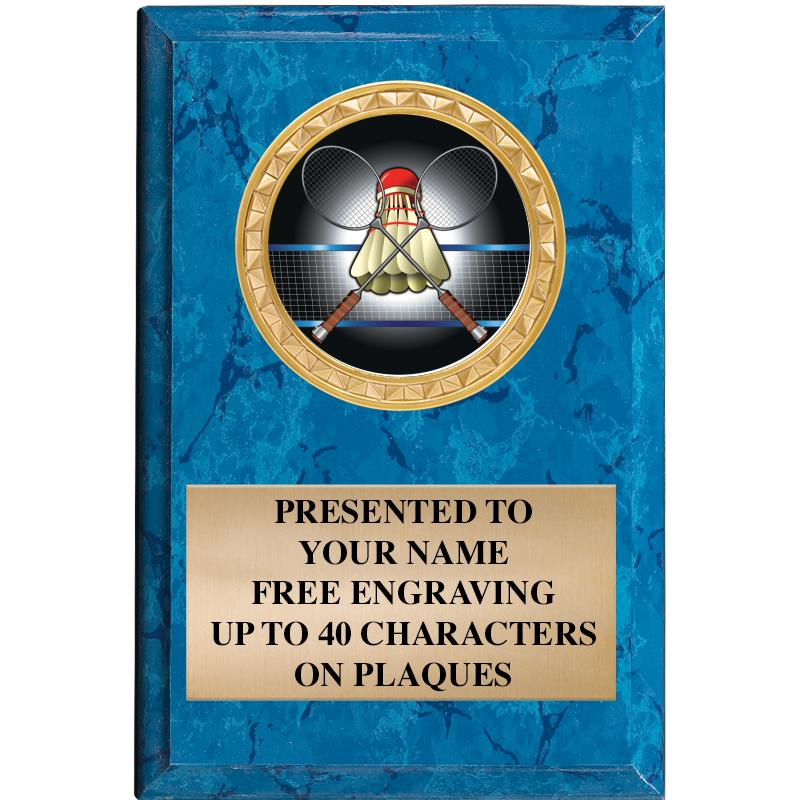 4" X 6" BLUE MBL INSERT PLQ