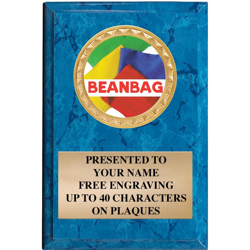 4" X 6" BLUE MBL INSERT PLQ